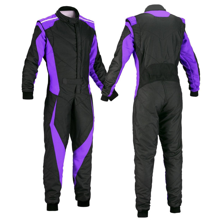 Karting Racing Cordura One Piece suit - Black / Violet