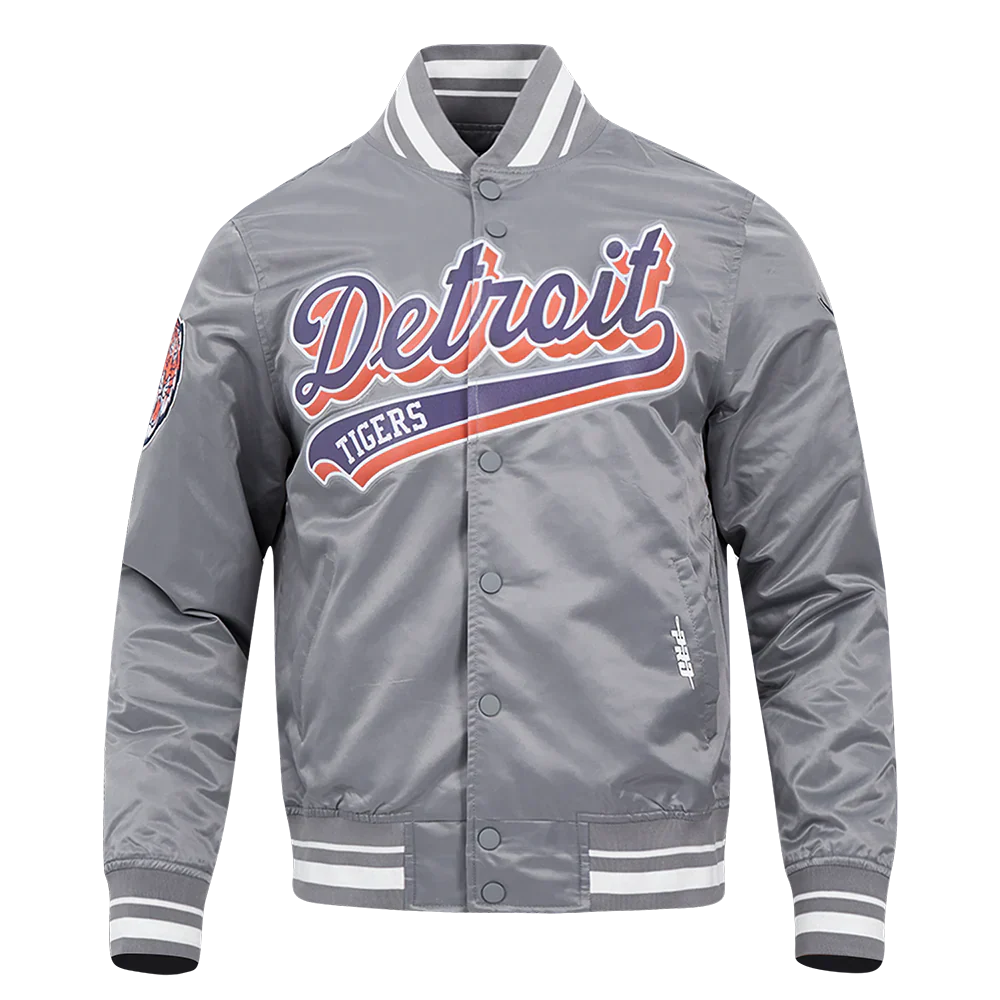 MLB DETROIT TIGERS SCRIPT TAIL MEN'S SATIN JACKET