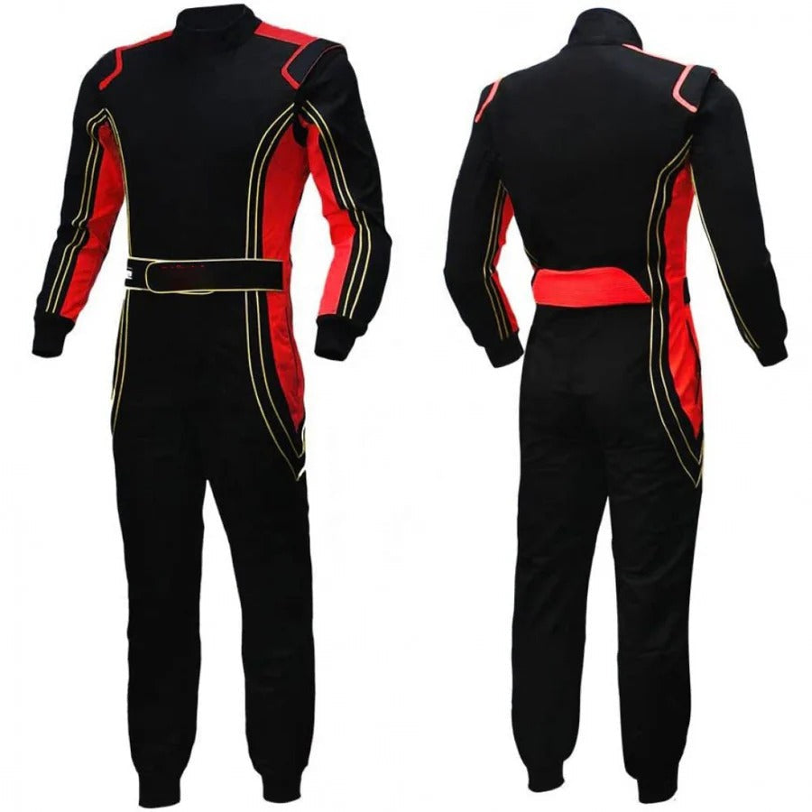 Black / Black Go-Kart Car Driver Racewear Costume