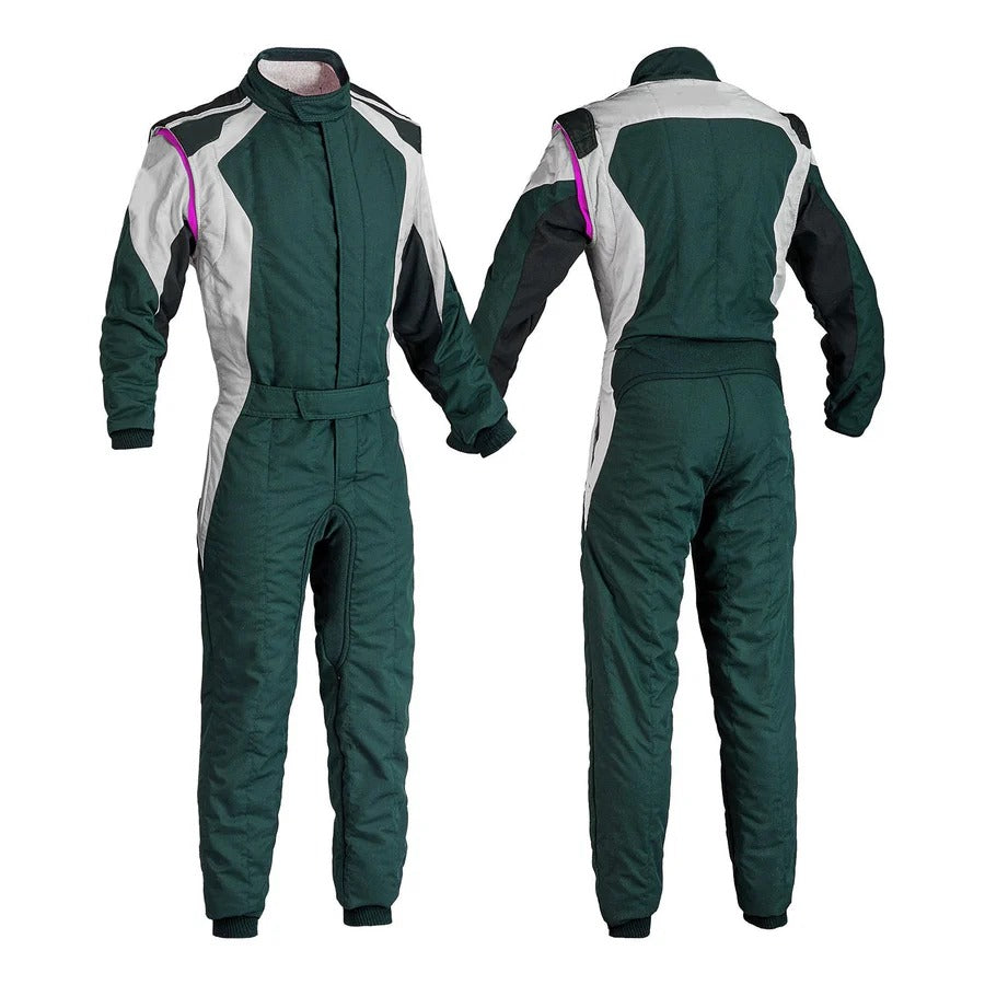 Go-Kart Car Race Costume - White / Green