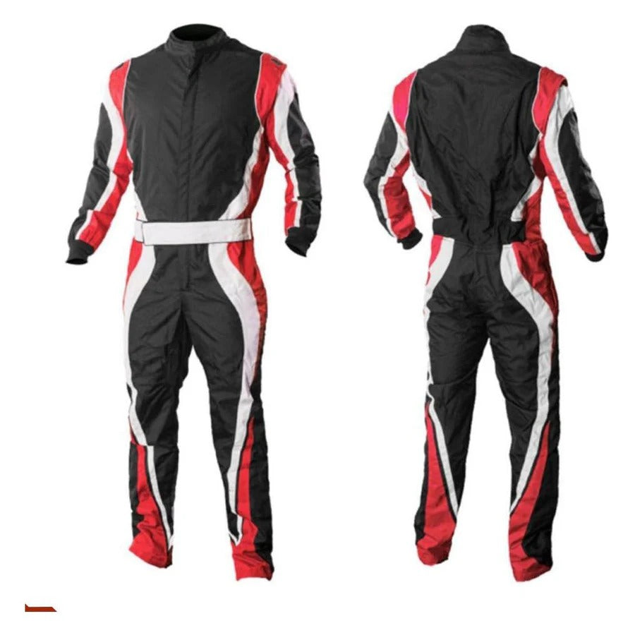 Go Kart Black & Red Custom Racing Suit
