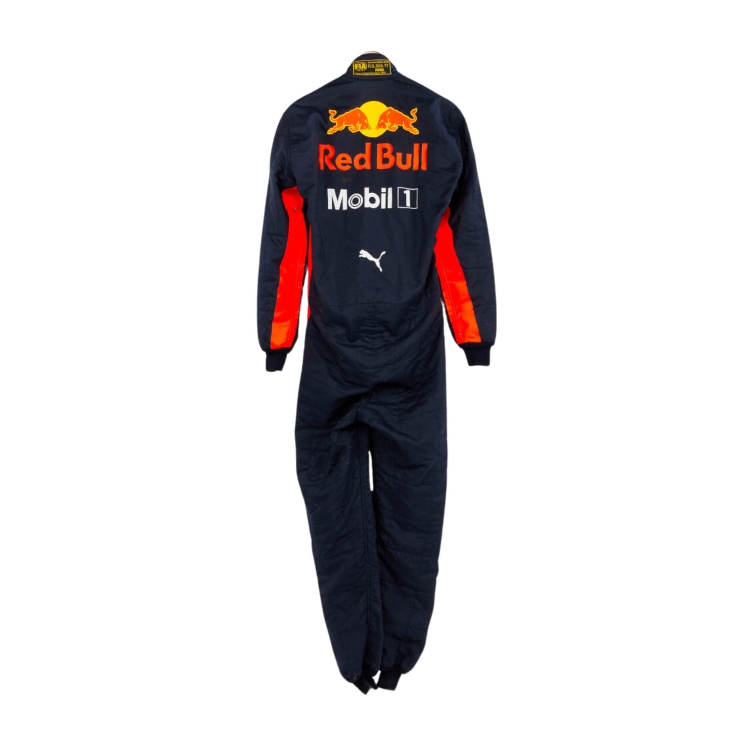 Back view of Max Verstappen 2020 racing suit – commemorative design for 1000th GP weekend.