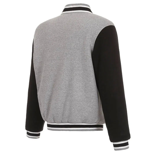Miami Dolphins Varsity Gray and Black Wool Jacket