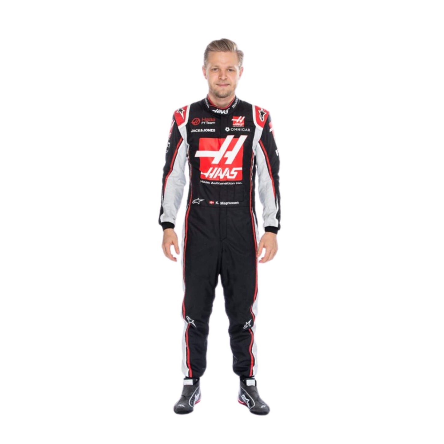 Kevin Magnussen 2020 F1 suit – front view highlighting the clean, sharp design