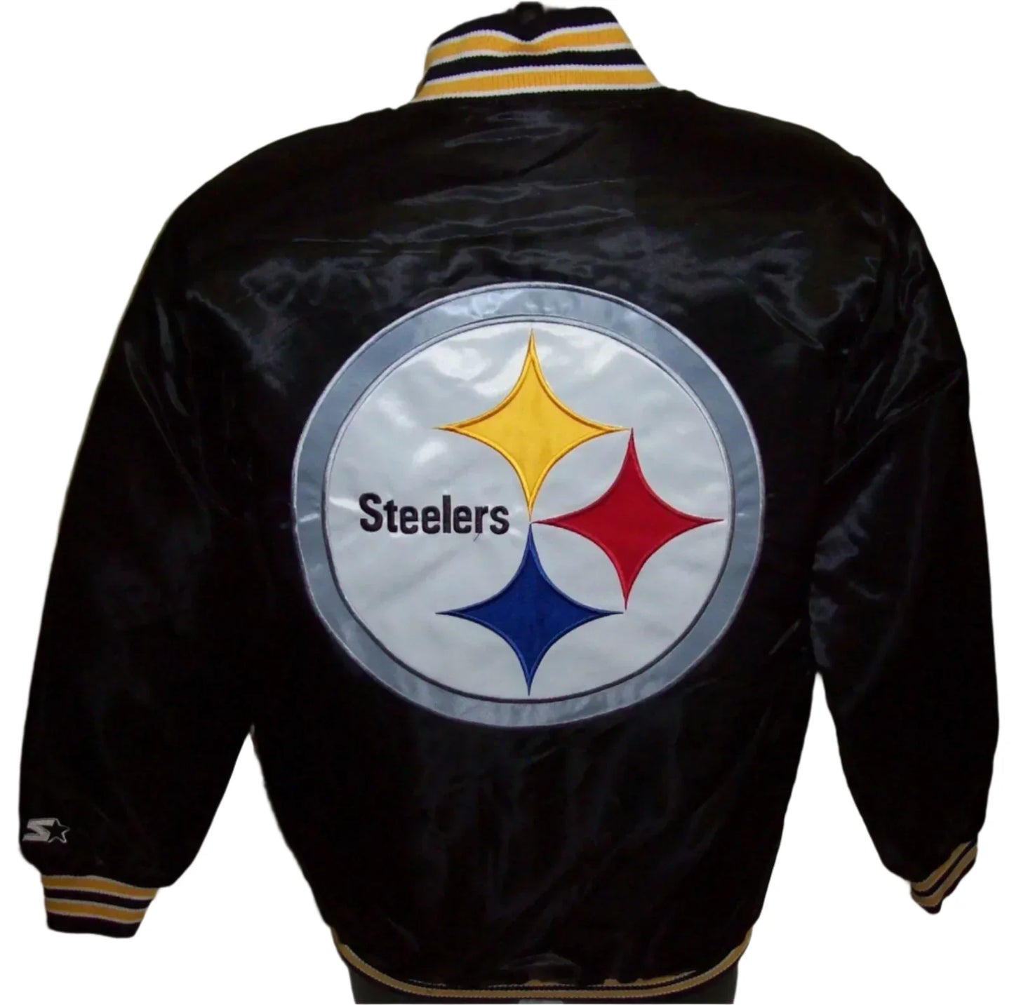 PITTSBURGH STEELERS Traditional STARTER Snap Down Jacket BLACK