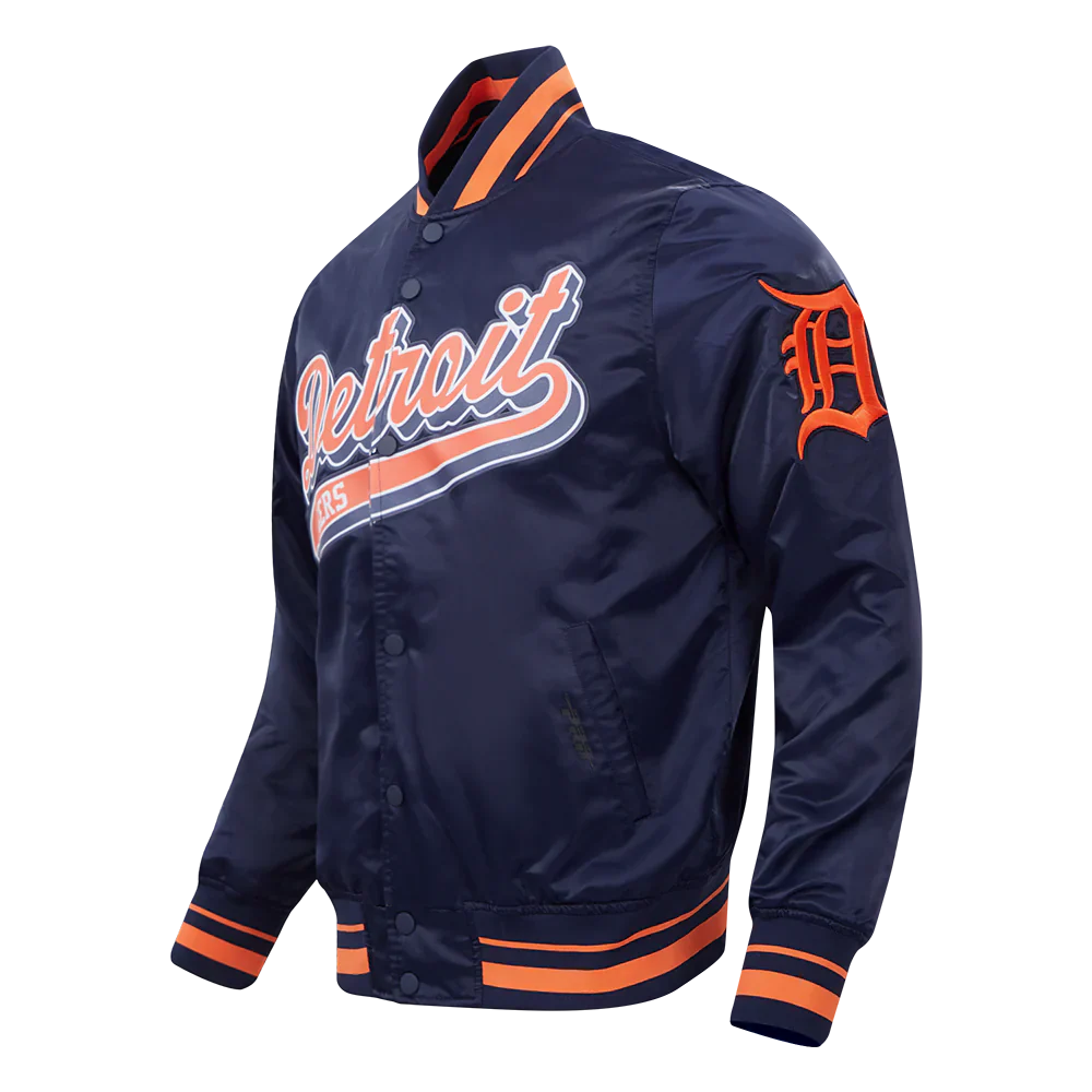 MLB DETROIT TIGERS SCRIPT TAIL MEN'S SATIN JACKET-02