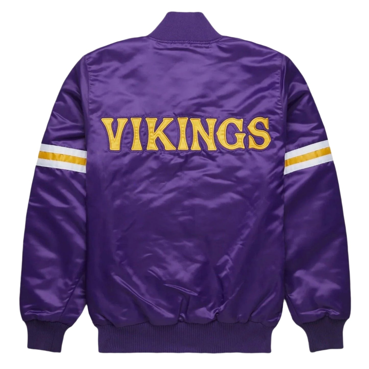 NFL Minnesota Vikings Purple Satin Bomber Varsity Baseball Letterman Jacket