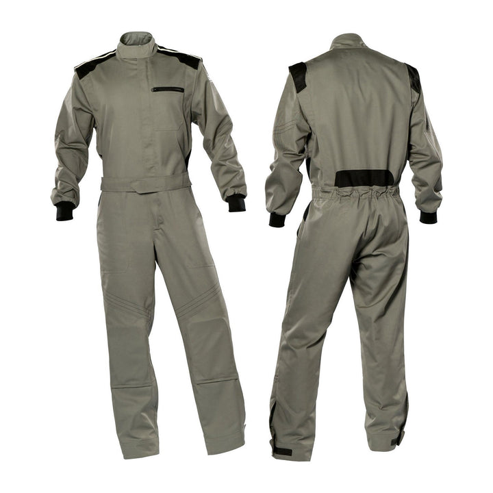 Gray Karting Driver Racing Wear