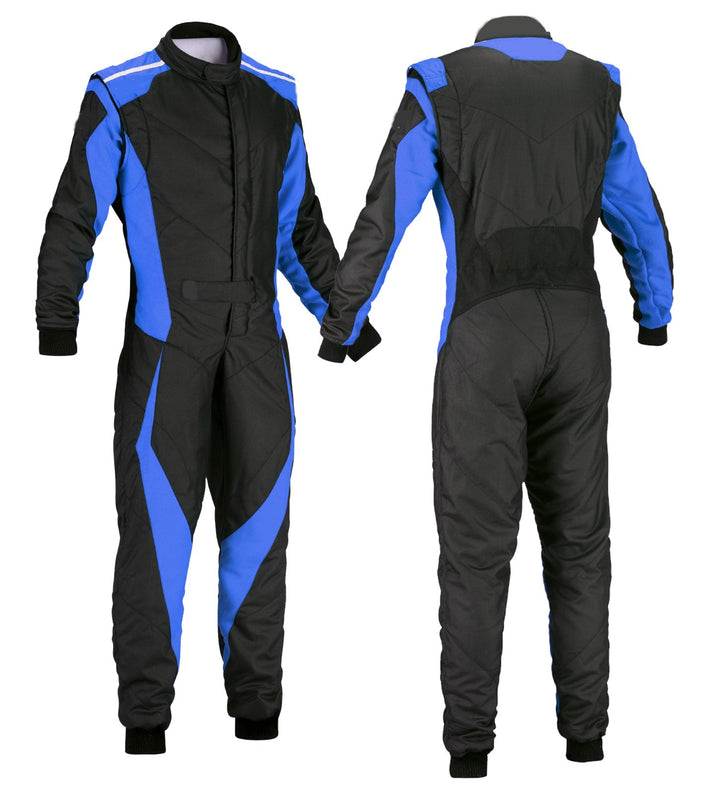 Go Kart Racing Suit Black & Blue