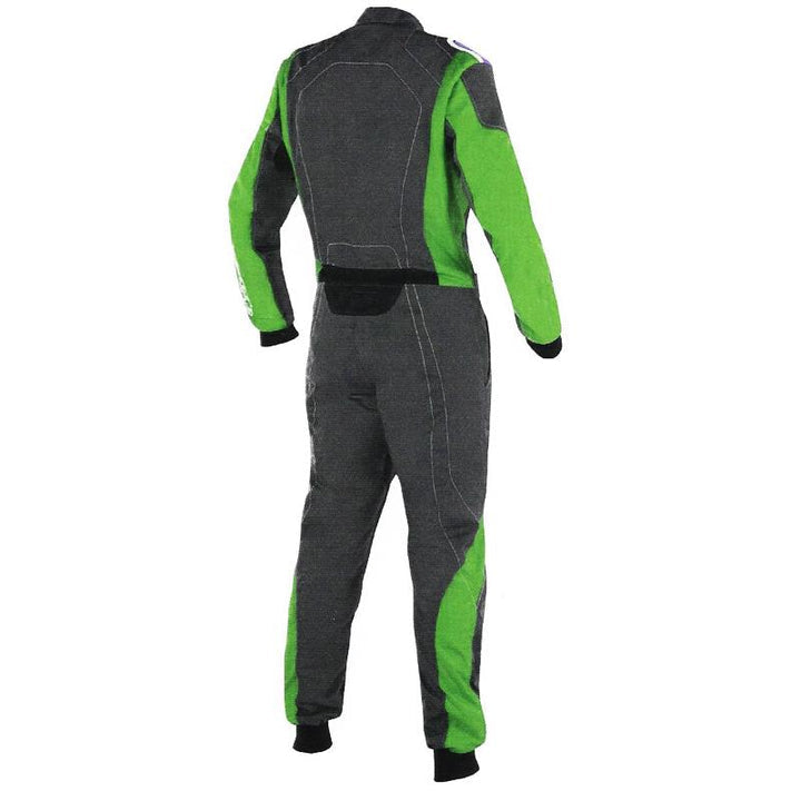 Black / Green Racing Suit For Go-Kart Race