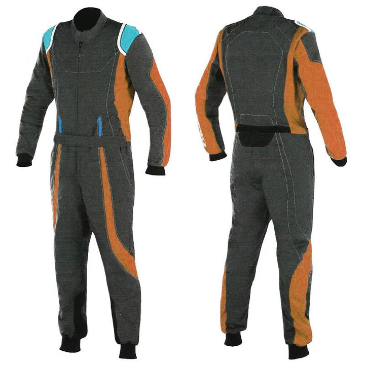 Black / Brown Racing Suit For Karting
