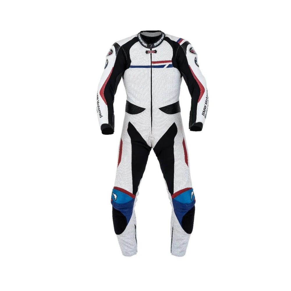 BMW Motorbike White Leather Racing Suit