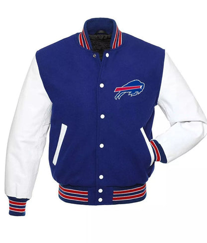 Buffalo Bills Blue and White Varsity Jacket