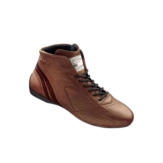 Brown Carrera MY 2021 Vintage Race shoe with black laces on a white background