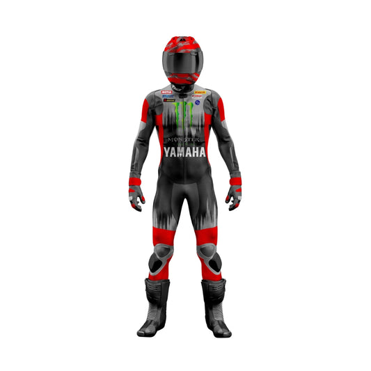 MotoGP Yamaha Leather Protective Gear - Motorcycle Racing Suit