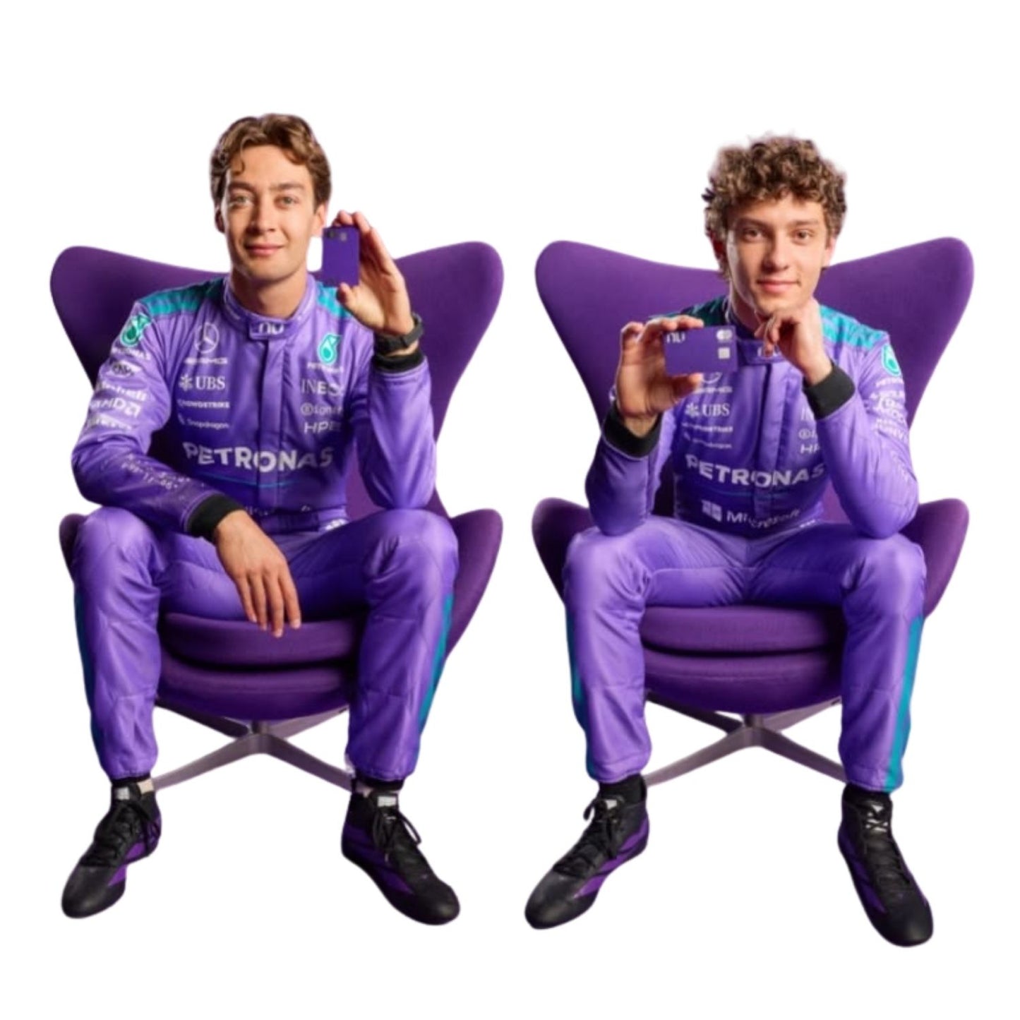 George Russell & Andrea Kimi Antonelli F1 Racing Costume 2026 - Mercedes miami GP