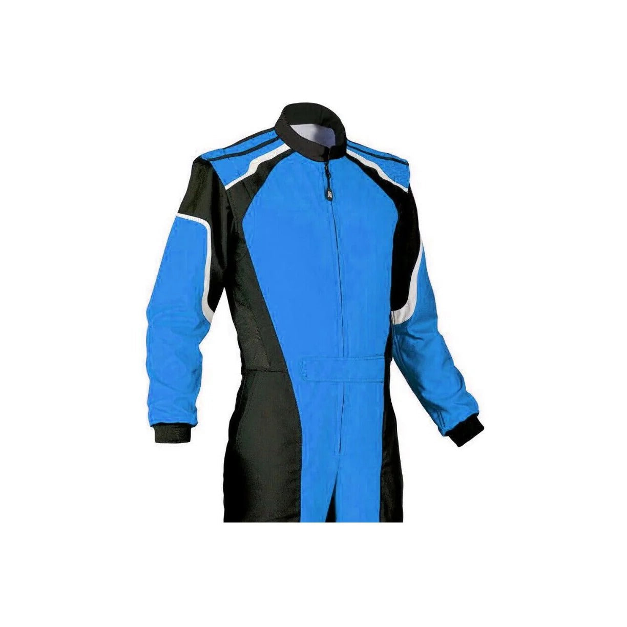 Plain Black & Blue Go Kart Racing Suit