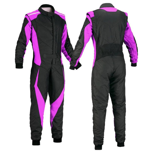 Custom Go Kart Racing Suit Black & Purple