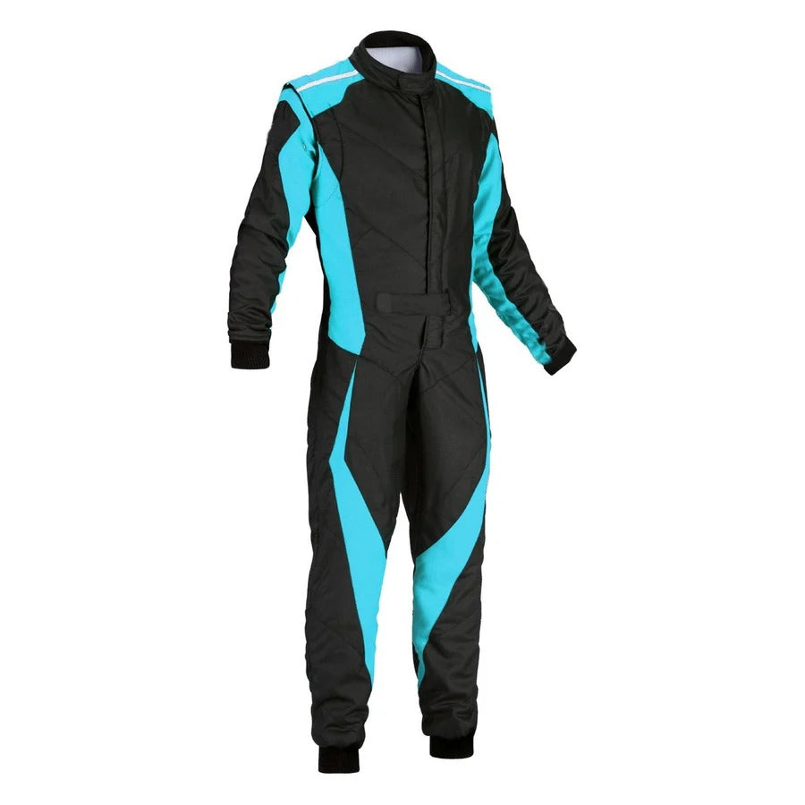 Custom Go Kart Racing Suit Black & Blue