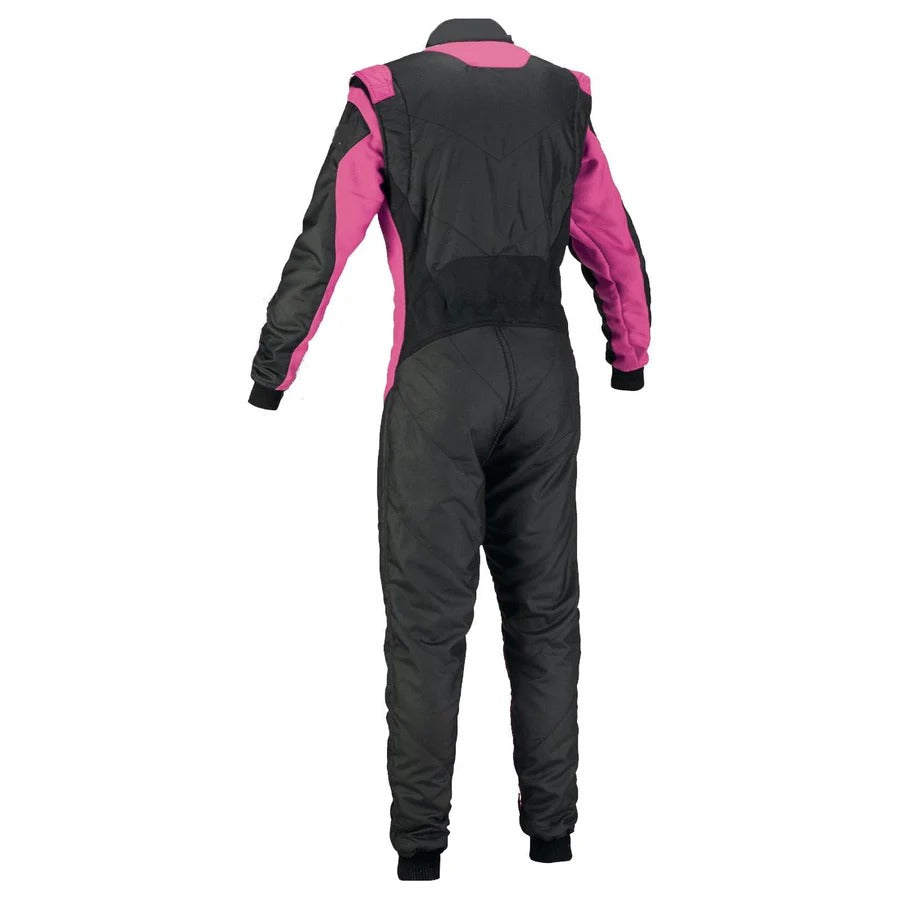 Plain Black & Pink Go Kart Racing Suit