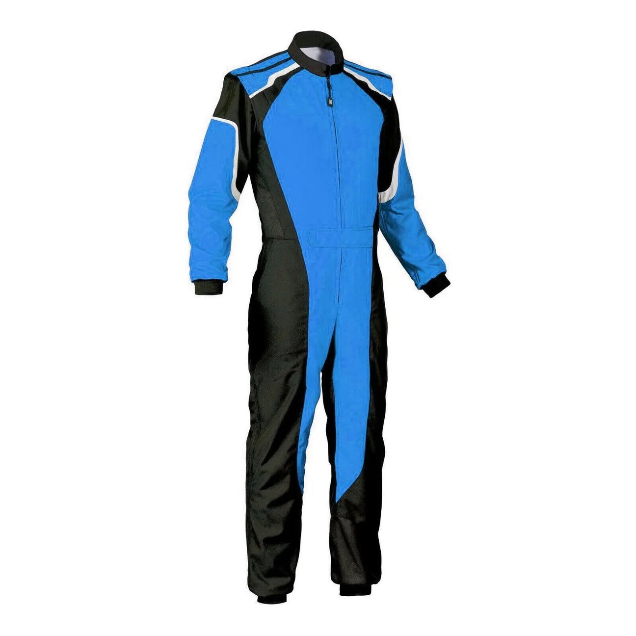 Plain Black & Blue Go Kart Racing Suit