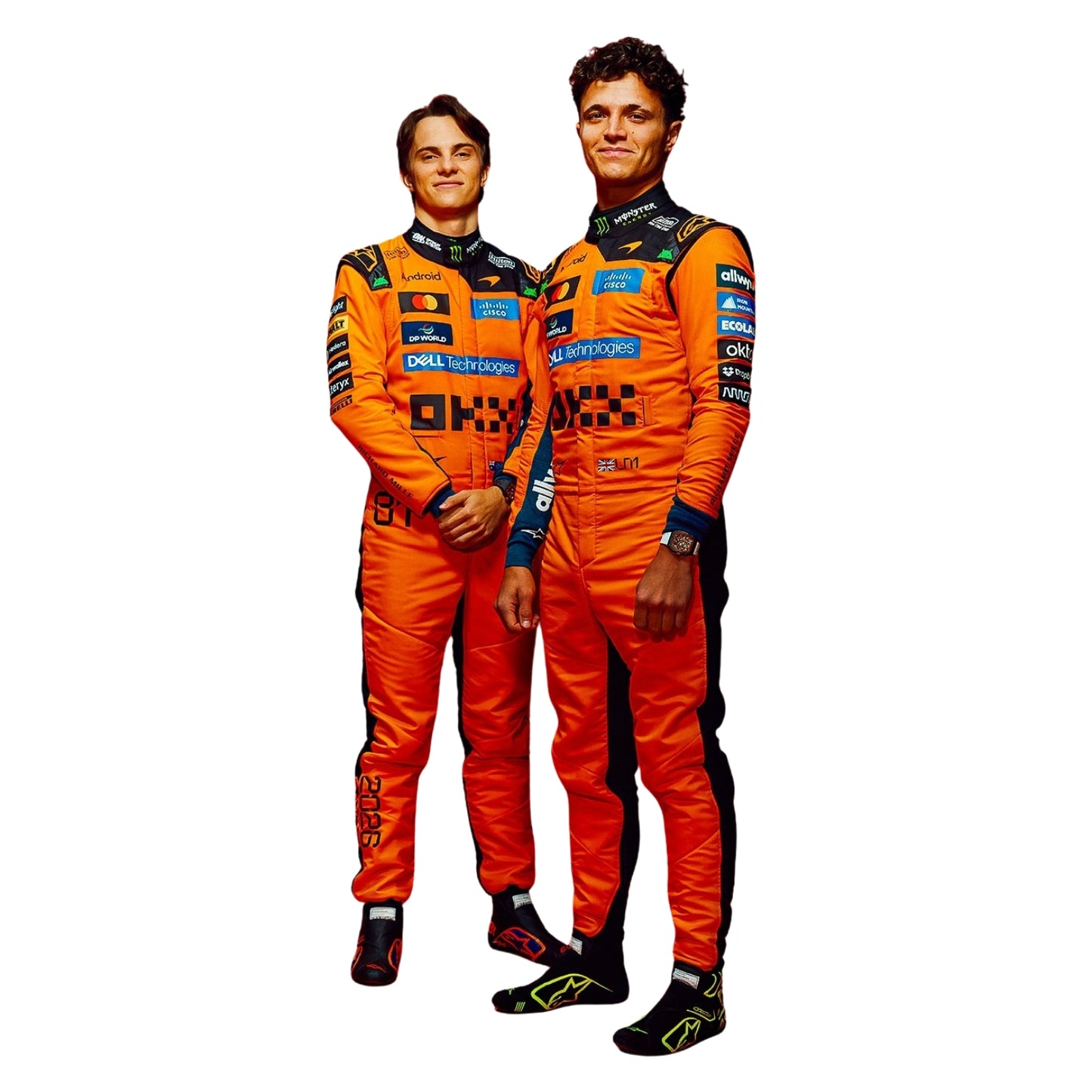 Lando Norris & Oscar Piastri F1 Racing Costume 2026 - McLaren