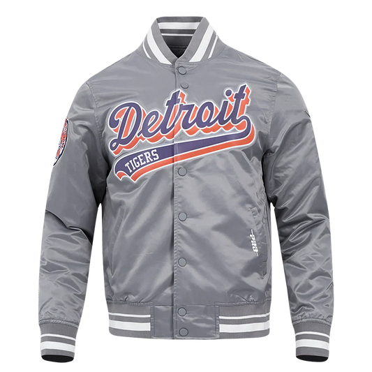 MLB DETROIT TIGERS SCRIPT TAIL MEN'S SATIN JACKET