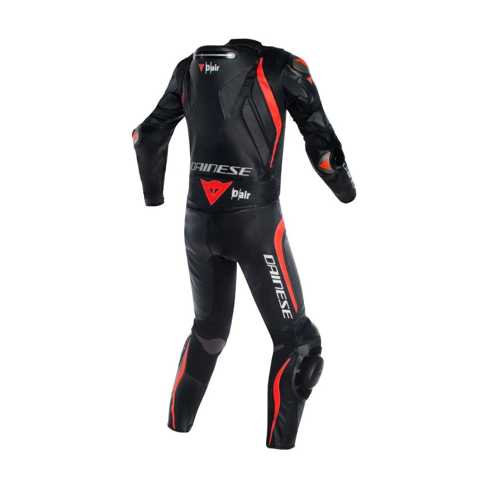 Mugello R One-Piece Motorcycle Leather Racing Suit Black and Red