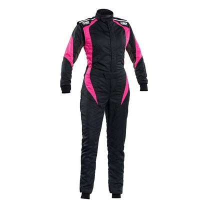 OMP FIRST ELLE Black/Pink Women's Go Kart Racing Suit -STORMX GEAR