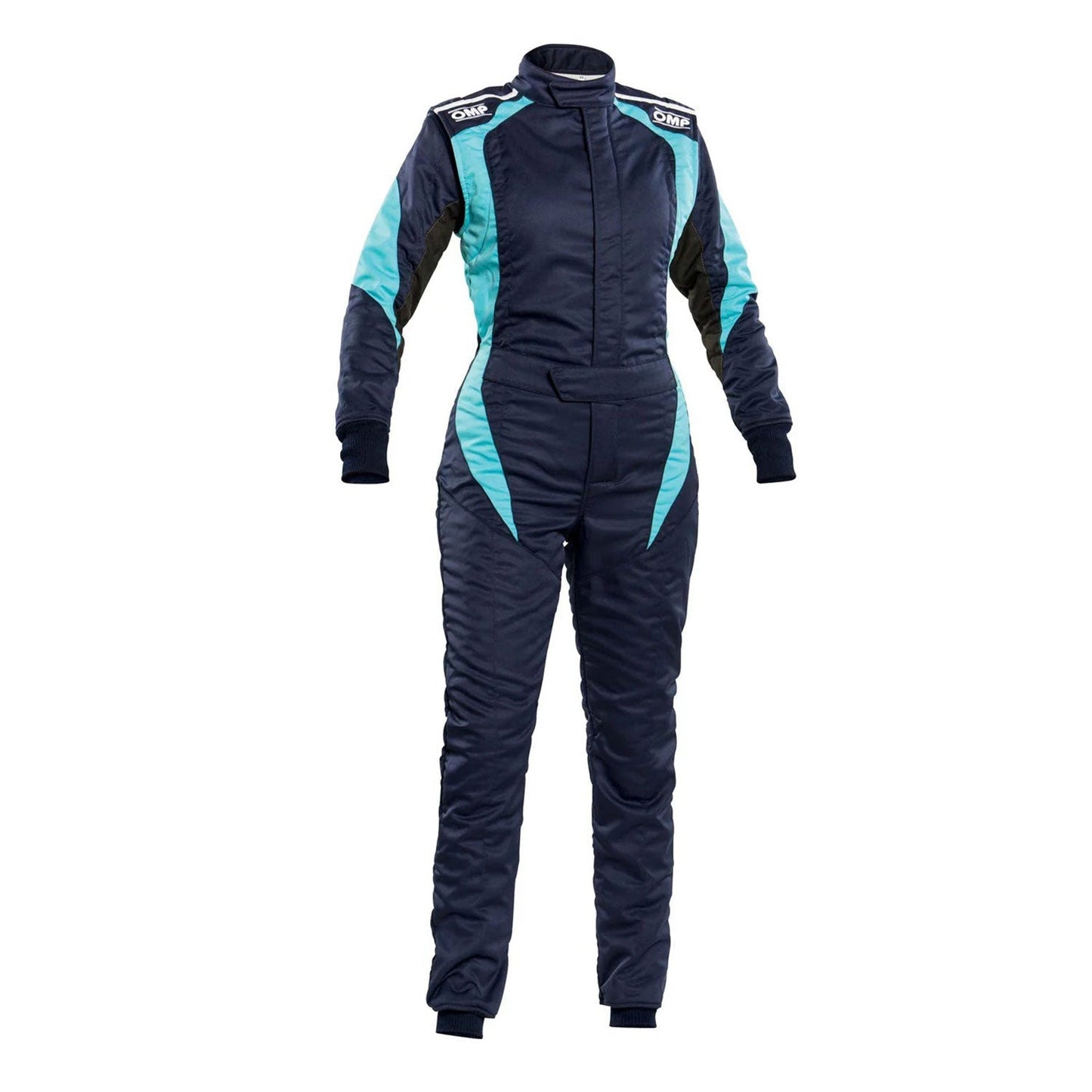 OMP FIRST ELLE Navy Blue/Light Blue Women's Go Kart Racing Suit - STORMX GEAR