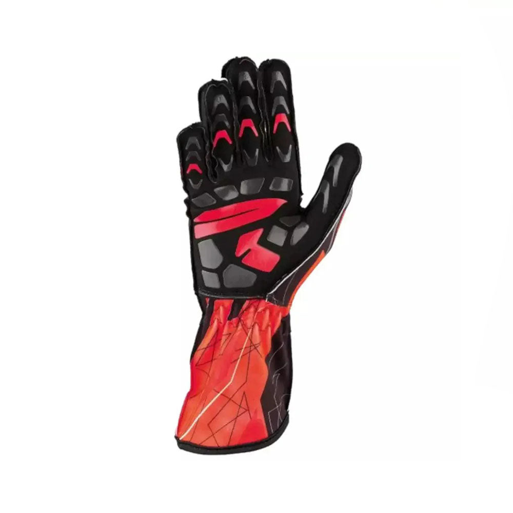 Black and red OMP KS-2R Art Kart race glove on a white background
