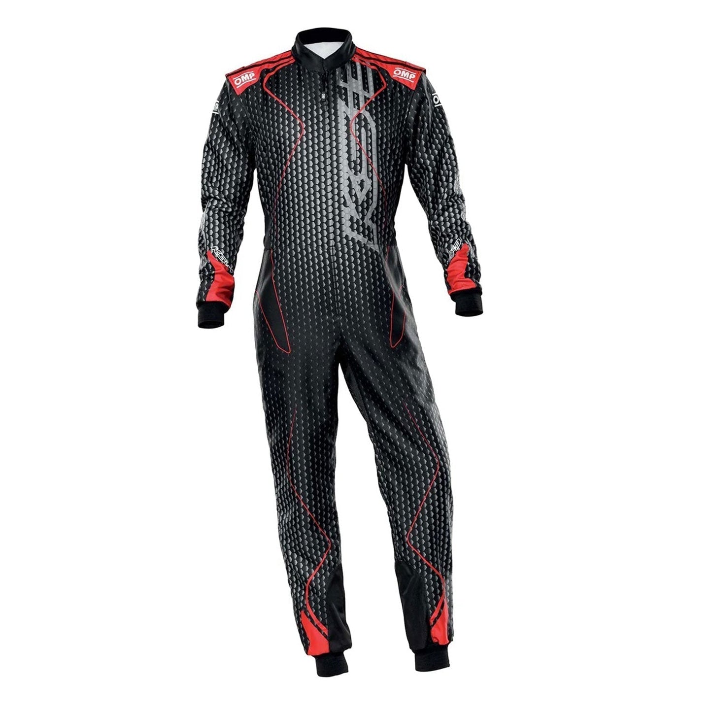 OMP KS-3 ART Go Kart Racing Suit - Black/Red - STORMX GEAR
