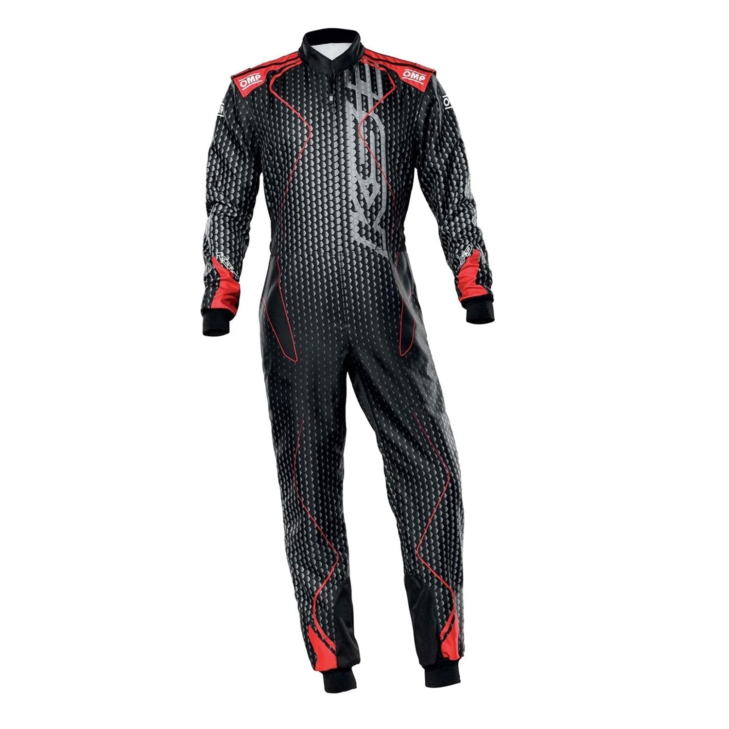 OMP KS-3 ART Go Kart Racing Suit - Black/Red - STORMX GEAR