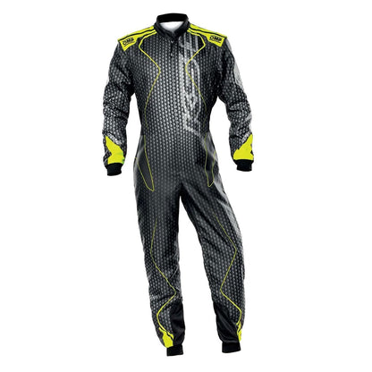 OMP KS-3 ART Go Kart Racing Suit - Black/Yellow - STORMX GEAR