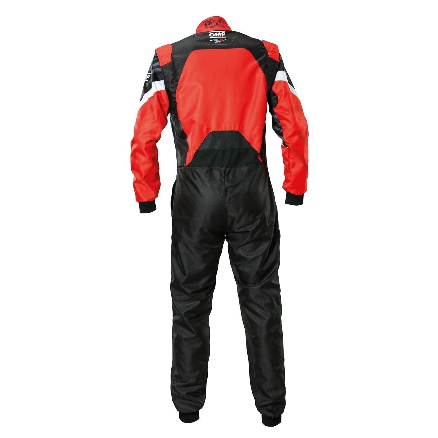 Back View of OMP KS-3X ART Style 1 Red/Black Karting Suit - STORMX GEAR