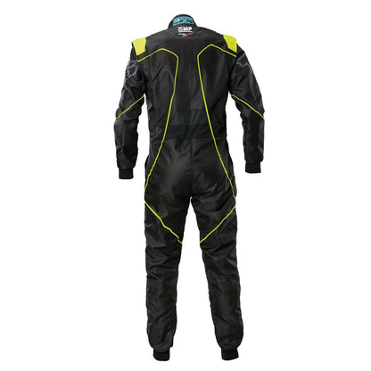 Back View of OMP KS-3X ART Style 2 Black Karting Suit - STORMX GEAR