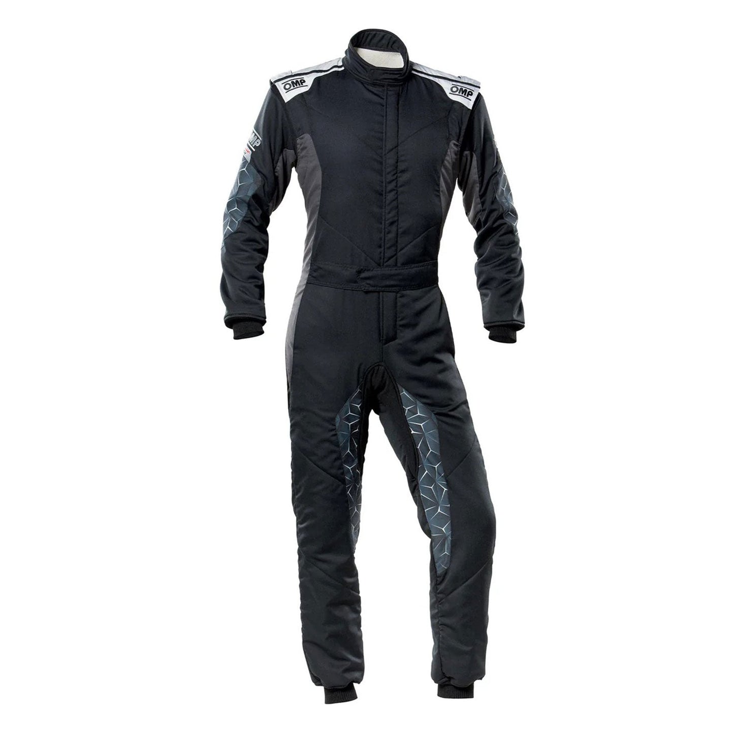 OMP TECNICA HYBRID Racing Suit - Black and Gray -STORMX GEAR