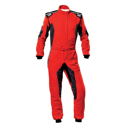 OMP TECNICA HYBRID Racing Suit - Red and Black - STORMX GEAR