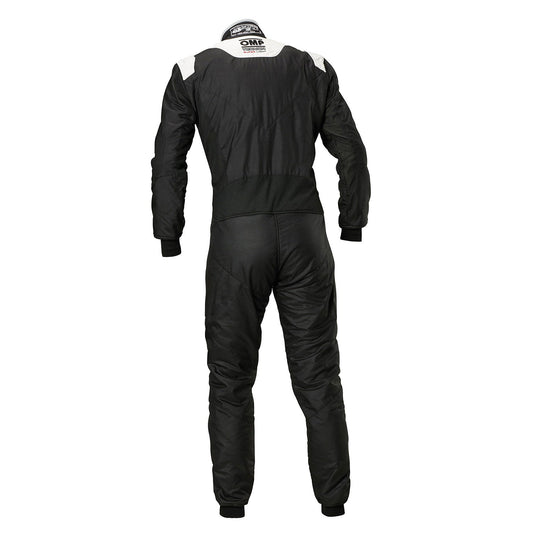 Back View of OMP Tecnica Go-Kart Racing Suit - Black - STORMX GEAR