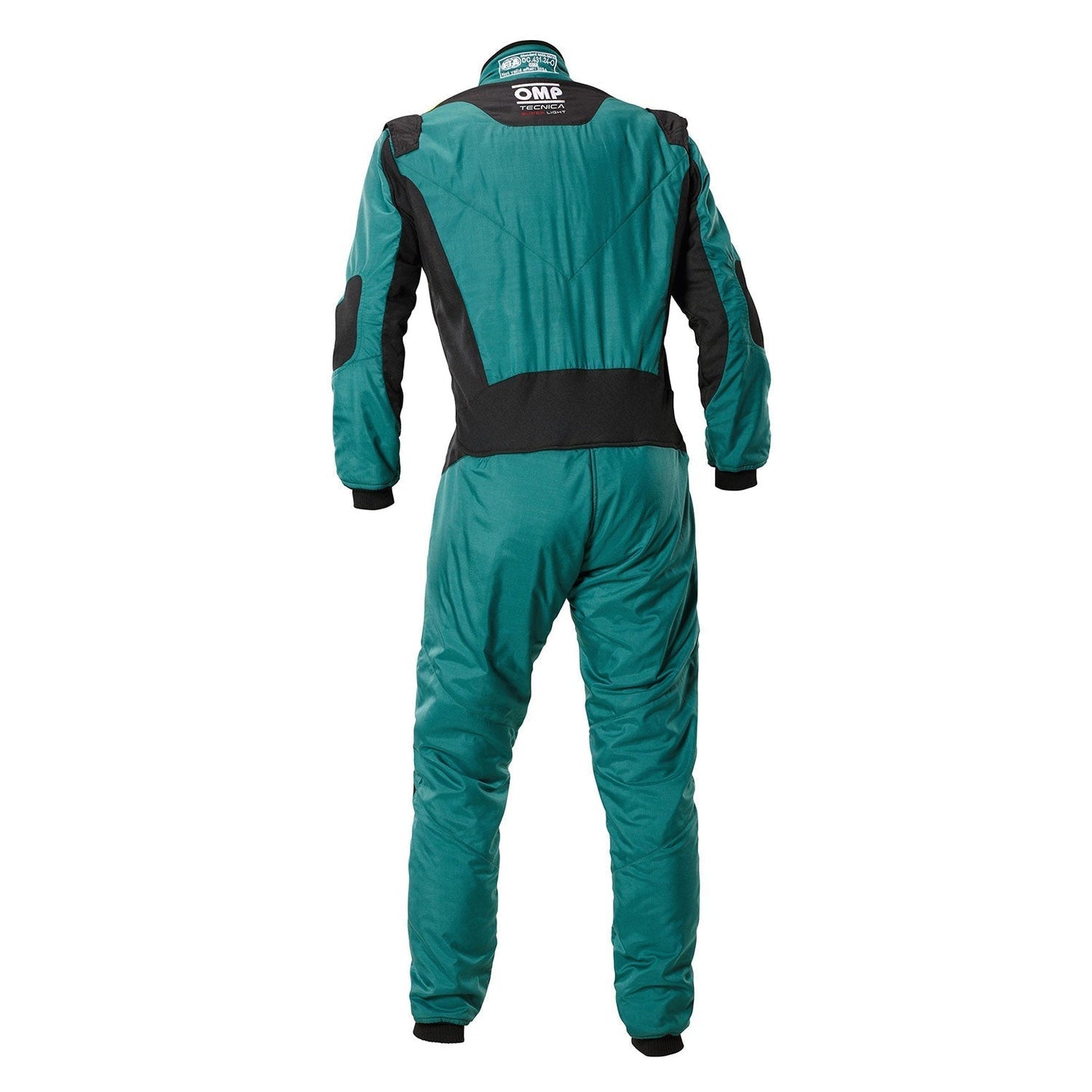 Back View of OMP Tecnica Go-Kart Racing Suit - Teal - STORMX GEAR