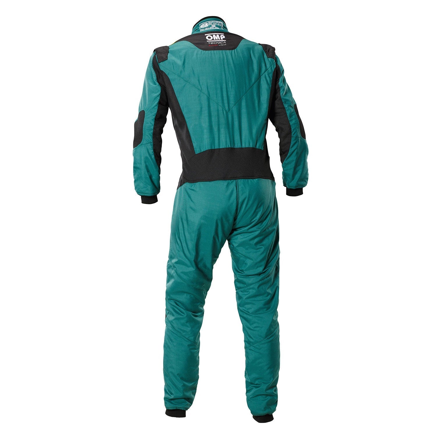 Back View of OMP Tecnica Go-Kart Racing Suit - Teal - STORMX GEAR