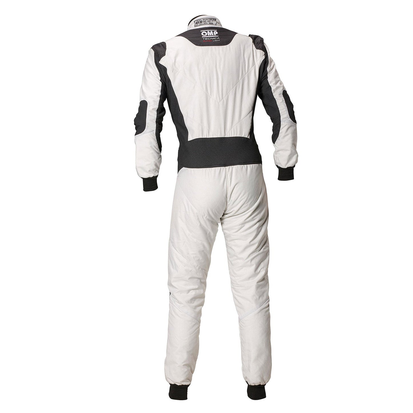 Back View of OMP Tecnica Go-Kart Racing Suit - White - STORMX GEAR
