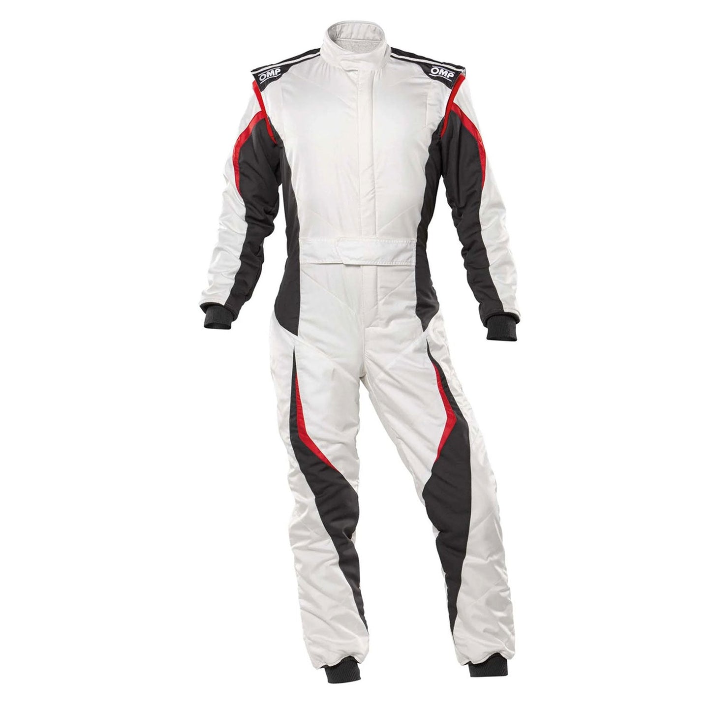 OMP White Black Red Tecnica Evo Racing Suit - STORMX GEAR