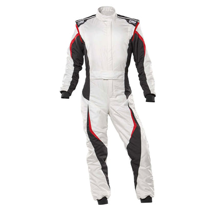 OMP White Black Red Tecnica Evo Racing Suit - STORMX GEAR