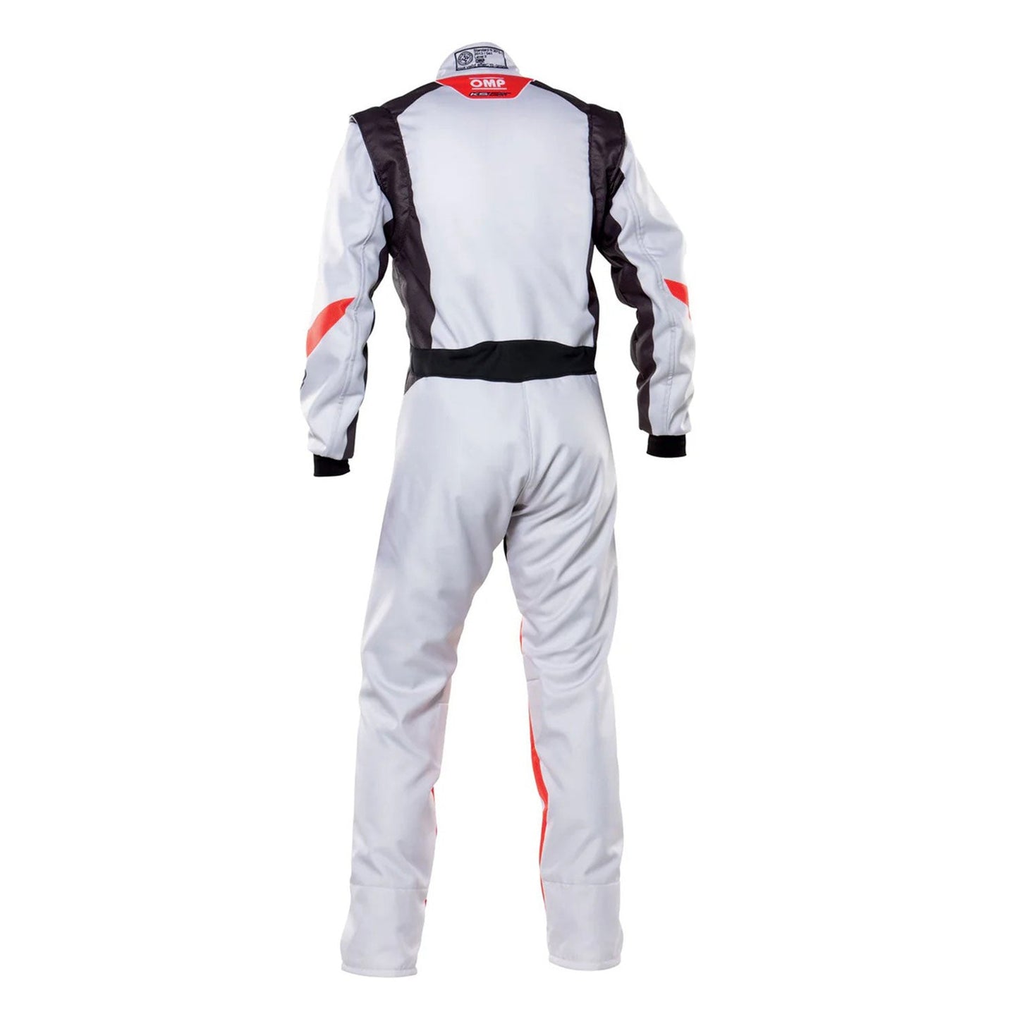 Back View of OMP White KS-2 ART Karting Suit - STORMX GEAR