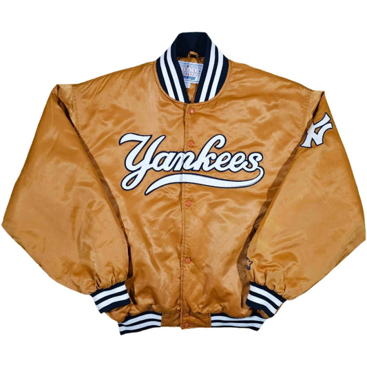 New York Yankees 90s Satin Bomber Varsity Jacket For Men