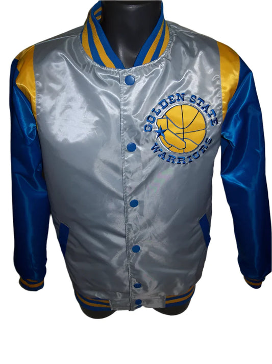 GOLDEN STATE WARRIORS REVERSIBLE Satin Jacket-002