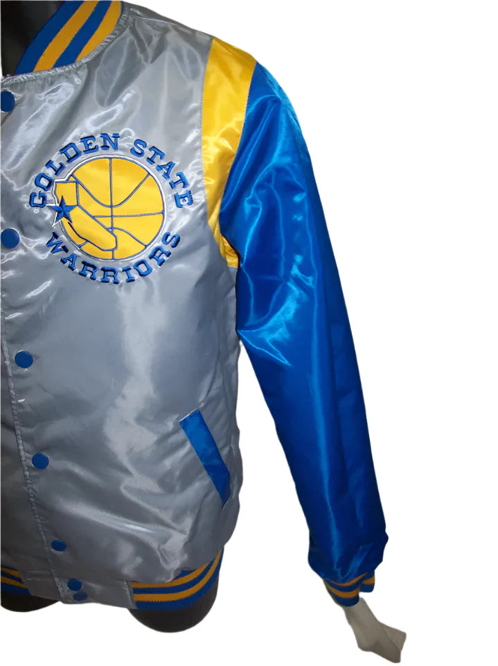 GOLDEN STATE WARRIORS REVERSIBLE Satin Jacket-002